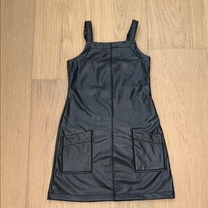 Abercrombie Kids Black Faux Leather Dress
